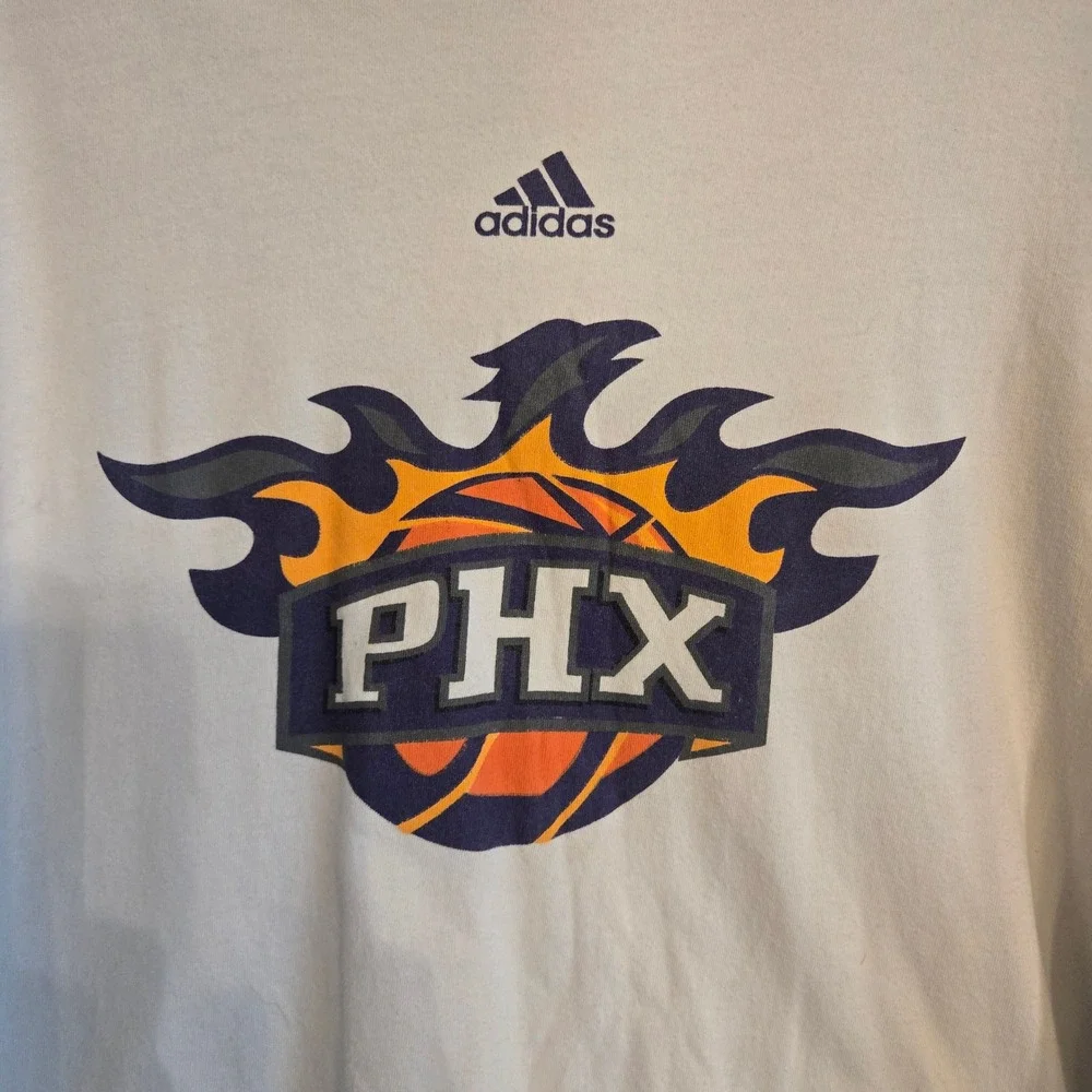 Adidas Phoenix Suns Long Sleeve Shirt Off-White PHX Graphic NBA Men's Size L